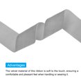 thumbnail image 3 of Unique Bargains Velvet Ribbon 1 1/2 Inch x 10 Yard Single Face Spool Silky DIY Crafts Gift Wrapping Bow Decoration Light Grey, 3 of 5