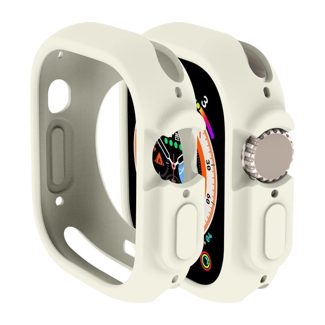 LEIXIUER(1Pack/3Pack) Compatible with Apple Watch Ultra case 49mm All-Round Shockproof TPU Silicone Protective Cover Bumper Shock-Absorbing Scratch-Resistant Protective case for Apple Watch Ultra 49mm