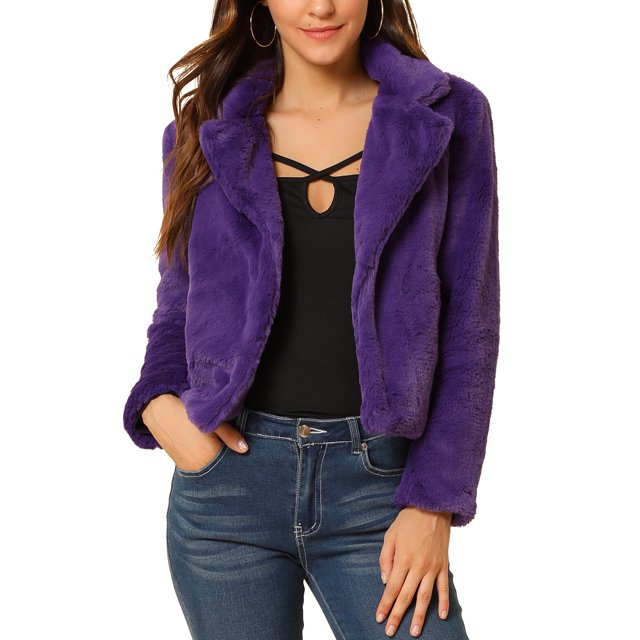 INSPIRE CHIC Manteau Court d'Hiver pour Femme, Mode, Ample, en Fausse Fourrure