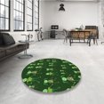 thumbnail image 4 of Ahgly Tapis Rectangulaire Lavable en Machine Intérieur Transitionnel Vert Lime Foncé, 7 Pieds x 9 Pieds, 4 of 7