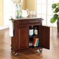 thumbnail image 3 of Crosley Furniture Wood Portable Kitchen Cart in Mahogany/Silver, 3 of 7