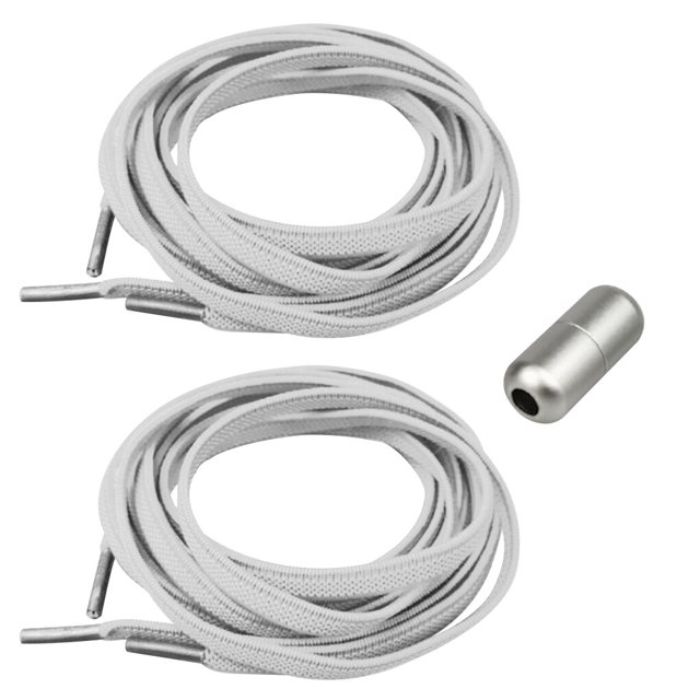 1 Paire de Lacets de Course pour Espadrilles, Lacets de Chaussures Élastiques, Lacets Colorés, Accessoires Universels pour Chaussures, Gris