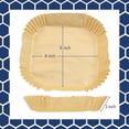thumbnail image 4 of Range Kleen 8 inch Square Unbleached Disposable Parchment Air Fryer Liners 20 Pack, 4 of 7