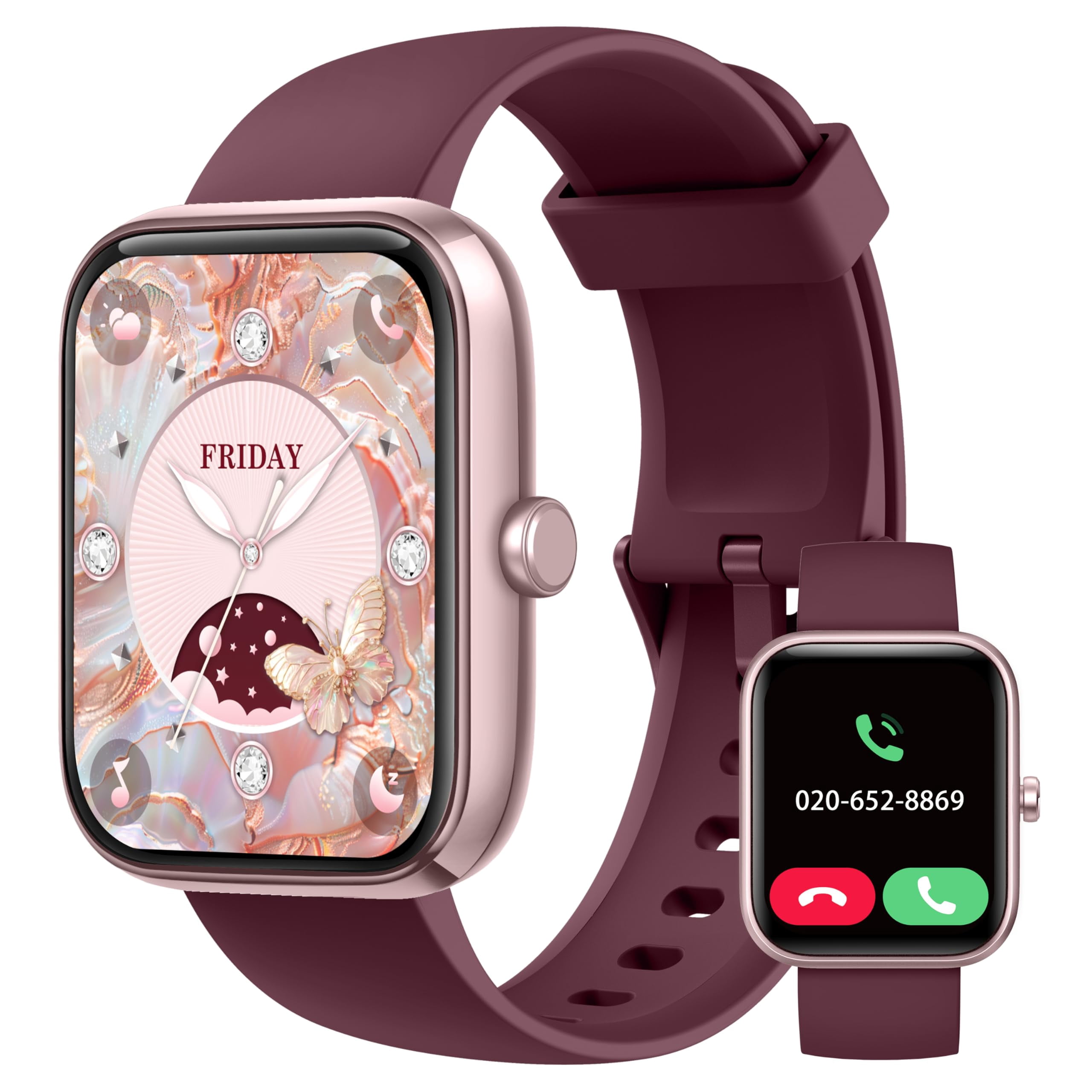 Smart Watch, 1.83'' Smartwatch Women Men Answer Make Calls, Alexa Fitness Watch, IP68 Waterproof Fitness Tracker Watch, Heart Rate Monitor, 100+ Sports Ped