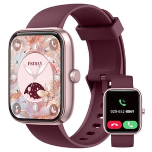 Smart Watch, 1.83'' Smartwatch Femmes Hommes Réponse Téléphoner, Alexa Fitness Watch, IP68 Montre de suivi de fitness imperméable, moniteur de fréquence cardiaque, 100+ Pédagogie sportive