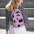 thumbnail image 5 of Vsdgher Cute Halloween Print Canvas Backpack Travel Rucksack Unisex Knapsack 15.7/17.7Inch Laptop Backpack for Work,College-Small, 5 of 5