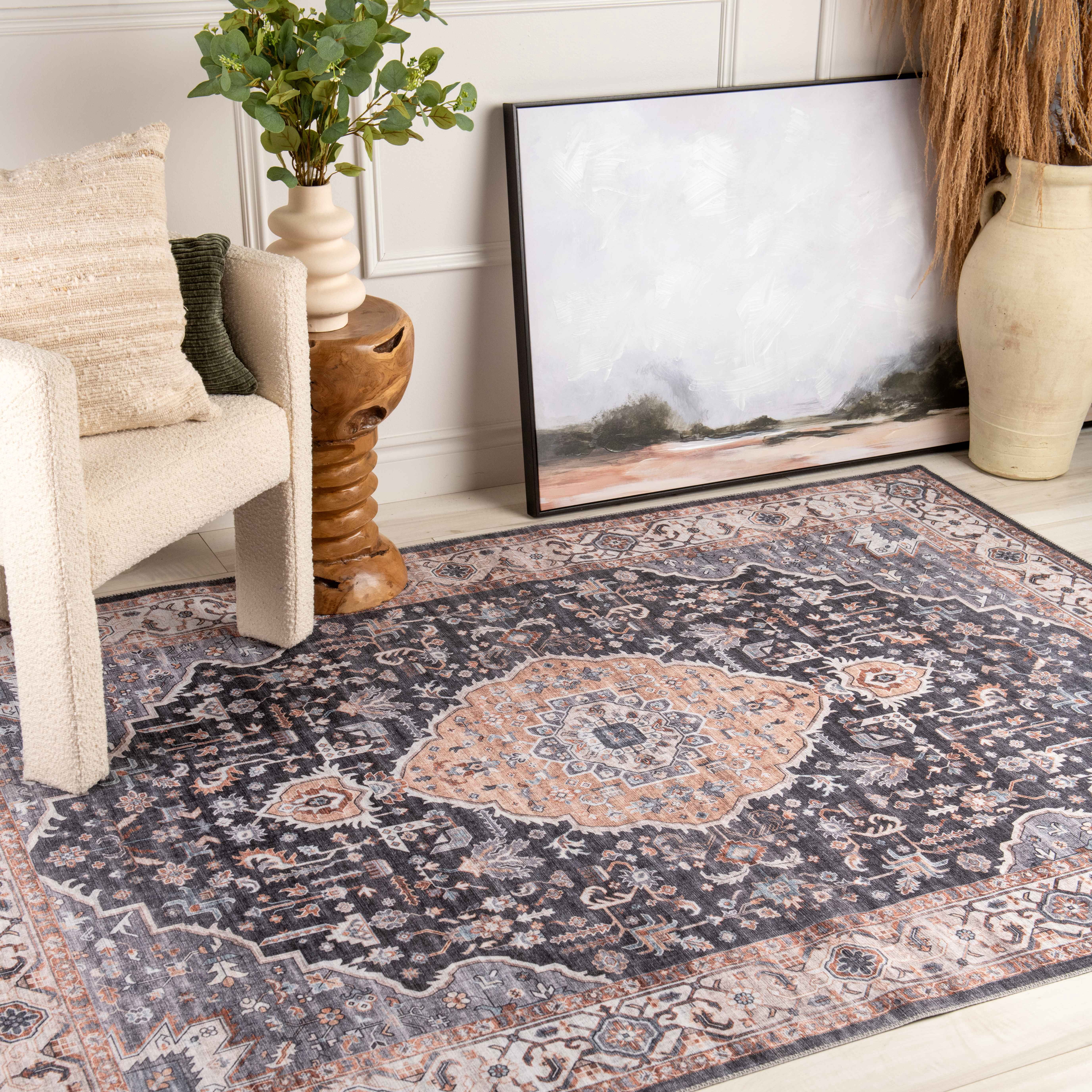 Rug Branch Emir Collection Traditional Oriental Water-Repellent Area
