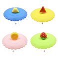 thumbnail image 4 of maskred Cute Rabbit Ear Shape Adorn Drinking Cup Lid Silicone With Spoon Holder Dust -Proof Round Shape Sealing Coffee Mug Cap Universal No.01 1Set, 4 of 6