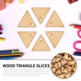 thumbnail image 5 of 300pcs DIY Triangle Slices with Hole Pendant Wooden Pieces Unfinished Cutouts, 5 of 5