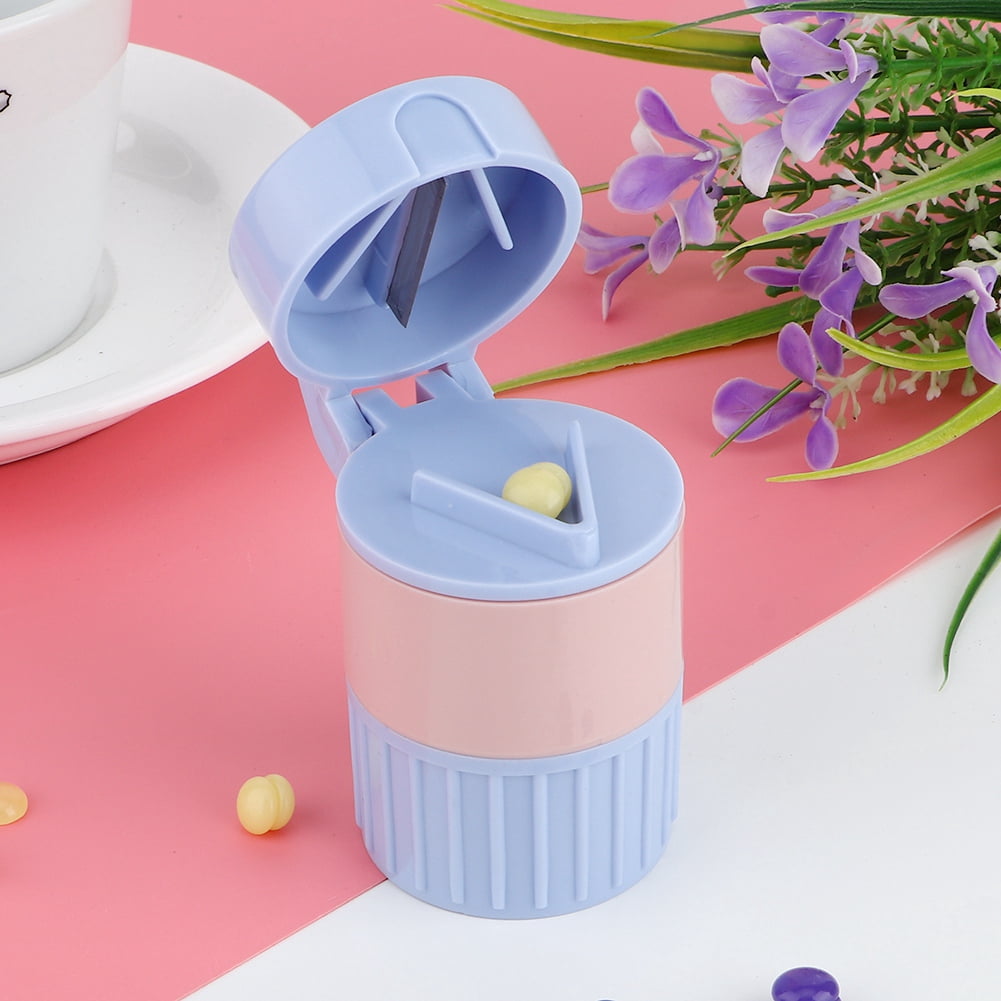 Broyeur Pilulier, Boîte de Rangement pour Médicaments à Conception Superposée Trois-en-un, pour Adultes