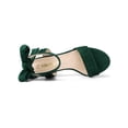thumbnail image 4 of BLISSFUL STEP Women's Open Toe Ankle Tie Back Block Heels Sandals Green (Size 9.5), 4 of 7
