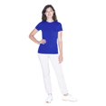 thumbnail image 2 of T-shirt en Jersey Fin pour Femmes, TG, Bleu Royal, 2 of 5