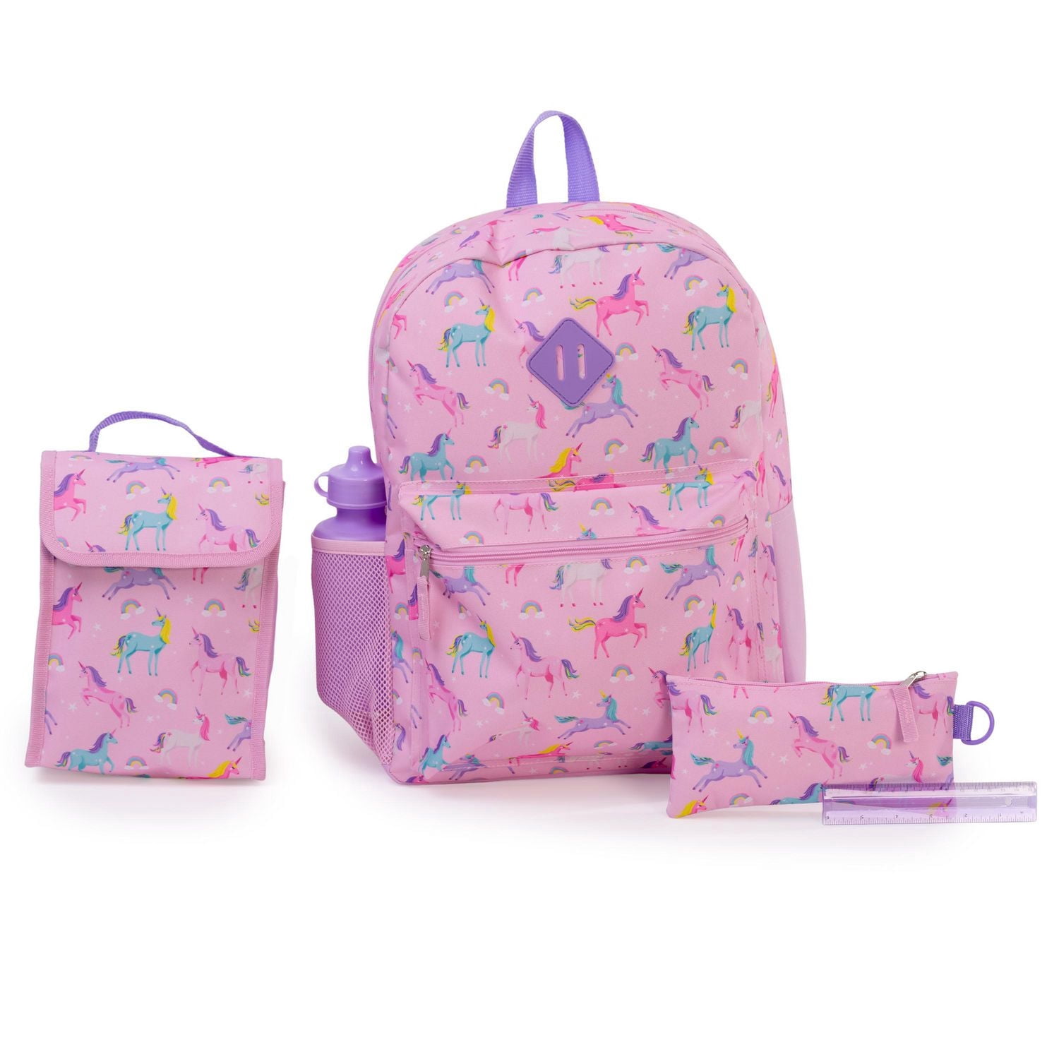 Jetstream 5-Piece Backpack Set: Kids Backpack & Lunch Bag, Pencil Case, Ruler & Water Bottle