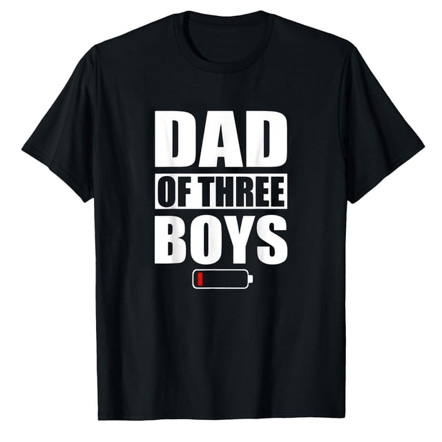 AALJY Men Dad Of 3 Boys Three Sons Father's Day T-Shirt