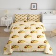 thumbnail image 1 of YST Taco Bedding Mexican Fast Food Comforter Set Full Mexican Party Decorations Bedding Comforter Sets, Delicious Food Cartoon Style Duvet Insert with 2 Pillow Cases, 1 of 5