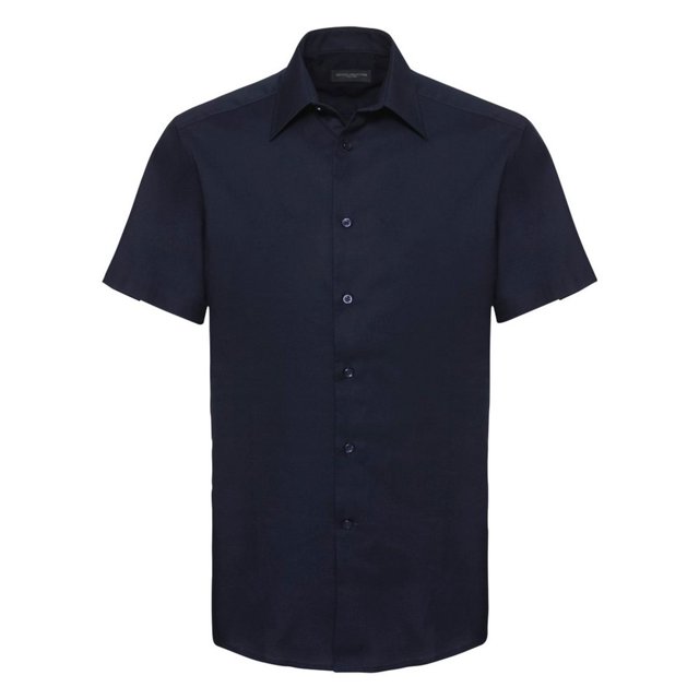 Russell Chemise Oxford Ajustée à Manches Courtes Facile d'Entretien pour Hommes de la Collection