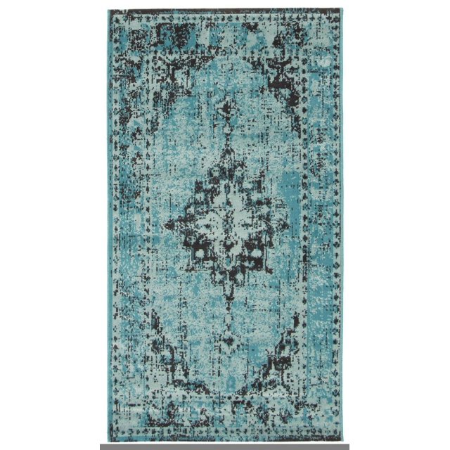 ECARPET Traditional Style Area Rug for Dining Room, Living Room and Bedroom Isabella Aqua