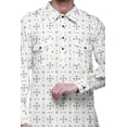 thumbnail image 4 of Atasi Printed Pathani Kurta With Salwar For Men Indian Summer Ethnic Set, 4 of 5