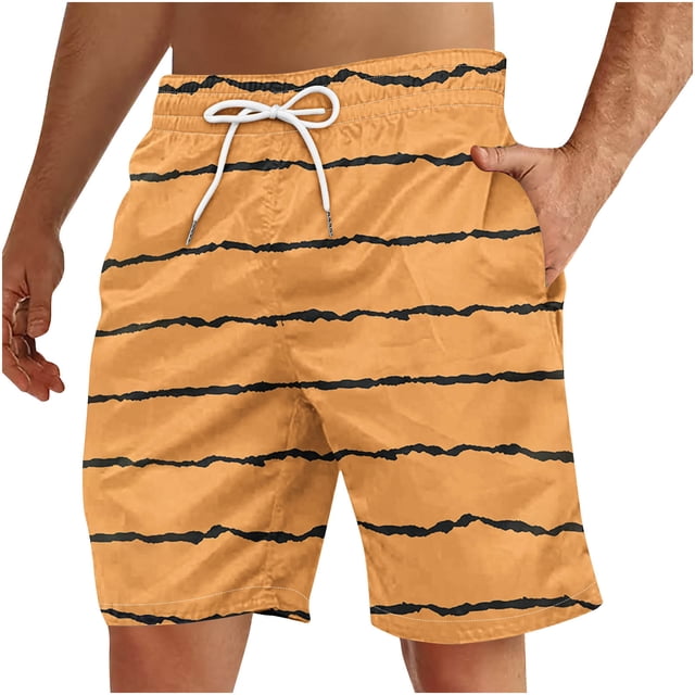 Soki Shorts de Plage Décontractés pour Hommes Shorts à Rayures en Liquidation