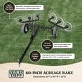 thumbnail image 3 of Yard Tuff 60” Steel Tow Behind Acreage Rake Lawn Sweeper with Pin Style Hitch, 3 of 5