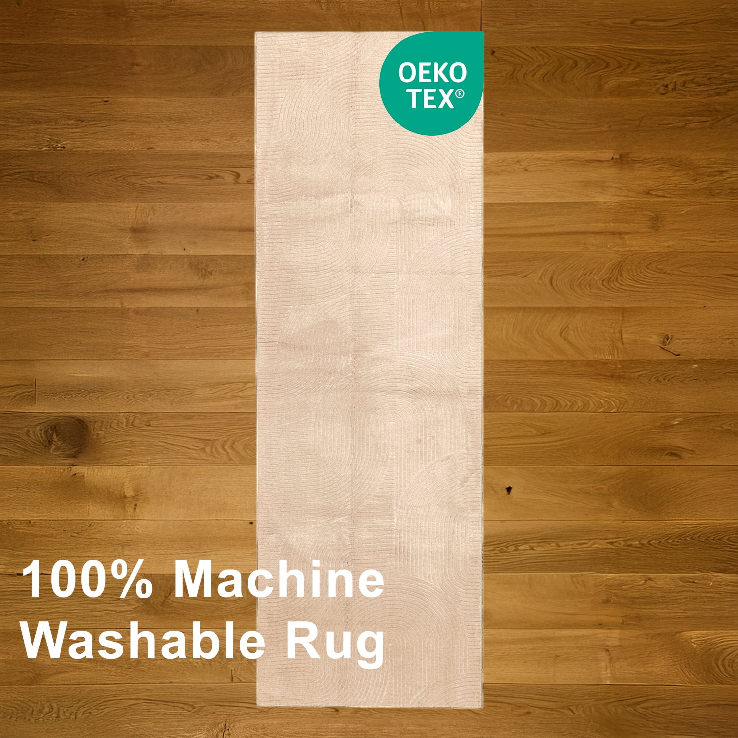 Tapis de Couloir Elion Lavable A la Machine Contemporain/Moderne pour Salon, Chambre, Salle Manger, Entrée