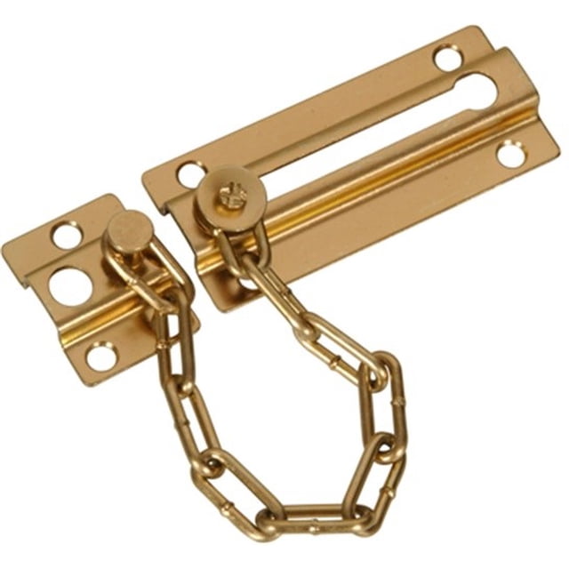 Chaîne 2"X3/4 Pouces 1 P Chaîne de Sécurité en Laiton pour Porte avec Plaques de Montage Rectangulaires et Chaîne Liée, Conçue pour la Sécurité et la Sûreté de la Quincaillerie de Porte, Convient pour Renforcer les Serrures de Porte.