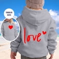 thumbnail image 2 of FAOWME Sweat à Capuche à Manches Longues pour Enfants Imprimé Lettres Léger Gris 8-9 Ans, 2 of 6