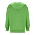 thumbnail image 5 of PEZHADA Économies d'Automne Chandail à Capuchon à Fermeture à Glissière Décontracté pour Femme, Veste Ouverte à l'Avant, Coupe Ample, Manteau à Manches Longues avec Cordon, Chandail à Capuchon avec Poche, Vert, 5 of 5