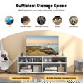 thumbnail image 4 of Patiojoy TV Stand with Storage 4 Cubby TV Console Table with Adjustable Shelves Modern Home Media Entertainment Center, 4 of 10