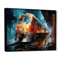 thumbnail image 2 of Designart Large Train framed wall Art, Train Dynamic composition , train framed wall art decor, Multi-Color Modern black framed wall art, 44x34 inches black frame, 2 of 5