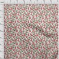 thumbnail image 4 of oneOone Silk Tabby Red Fabric Floral Craft Projects Decor Fabric Printed By The Yard 42 Inch Wide, 4 of 4
