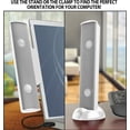 thumbnail image 4 of GOgroove SonaVERSE USB Speakers for Laptop Computer - USB Powered Mini Sound Bar with Clip-On Portable External Speaker Design for Monitor, One Cable for Digital Audio Input and Power (White), 4 of 9
