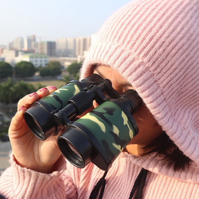 YIMWNYI Jumelles Haute Résolution 8x30, Protection des Yeux, Jouet Éducatif, Exploration de la Nature, Voyage Aventure en Plein Air, Design Compact, Sécuritaire pour les Petites Mains