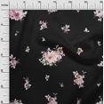 thumbnail image 3 of oneOone Polyester Spandex Black Fabric Florals Sewing Material Print Fabric By The Yard 56 Inch Wide, 3 of 4