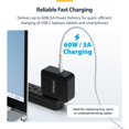 thumbnail image 3 of STARTECH 1FT (30CM) WHITE USB-C CHARGING CABLE, 60W (3A) PD, DUAL-LAYER BRAIDED, 3 of 6