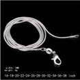 thumbnail image 3 of Chaîne Serpent Plaquée Argent 1 mm pour Hommes et Femmes, 3 of 8