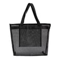 thumbnail image 1 of GUOOL Mesh Beach Bag with Zipper Large Capacity with Top Handles Swimming Pool Bag Black, 1 of 9