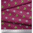 thumbnail image 2 of Soimoi Silk Fabric Geometric Shapes,Crocodile & Rhinoceros Kids Print Fabric by The Yard 42 Inch Wide, 2 of 3