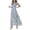 Light Blue, variant on LOVZFMLL Sexy Fashion Casual Printed Slim Women Casual Short Sleeve V-Neck Knee-High Dress Light Blue M