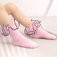 thumbnail image 3 of Zanarzt Ruffle Socks Toddler Toddler Socks Floor Socks Lace Socks with Ripple and Ruffle Socks for Toddler Girls Pink,6-8 Years, 3 of 3