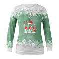 thumbnail image 3 of Chandails en Molleton à Col Rond pour Femmes, T-shirt Ample Imprimé d'Hiver, Manches Longues, Blouse à Col Rond, Hauts Décontractés, Chandails en Molleton Surdimensionnés pour Femmes en Liquidation, 3 of 3