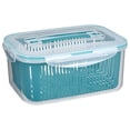 thumbnail image 1 of Wamans Salad Container for Lunch 1 Pcs Fruit Vegetable Storage Containers for Fridge Berries Vegetable Wash Vegetables Dehydration with Lids Clearance Items, 1 of 7