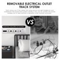 thumbnail image 2 of KKmoon Removable Electrical Outlet Track System Surface Mounted Power Track System Movable Wall Outlet Extender, 2 of 8