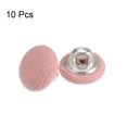 thumbnail image 3 of Unique Bargains 10pcs 16L Fabric Cloth Covered Button 10mm Round Metal Shank Sewing Buttons for Suits Dress Blouses, Pink, 3 of 5