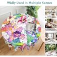 thumbnail image 2 of Floral Round Tablecloth 60 inch,Orchid Flower Watercolor Circle Table Cloth Polyester Waterproof Stain Wrinkle Free Table Cover for Home Kitchen Dining Party Pinic Patio Outdoor Decor, 2 of 6
