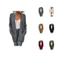 thumbnail image 1 of Cardigans pour Femmes à devant Ouvert, Manches Longues, Manteau en Tricot Torsadé avec Poches, Cardigans pour Femmes, 1 of 6