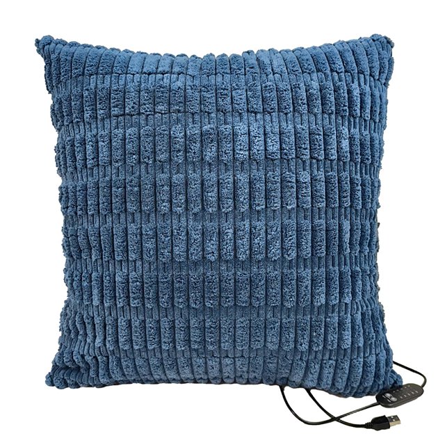 F Usb Electric Heating Pad Pillow Cover With 5 Heat Settings Timer Function Washable Cotton Fabric 17.7X17.7In For Back Neck Body Warmth At Home Office