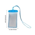 thumbnail image 3 of Fridja Waterproof Phone Pouch, Clear Screen Floatable Waterproof Phone Pouch, Universal Waterproof Cell Phone Case, Underwater Photography for Swimming, Rafting, Diving, 8.07×4.13in, Blue, 3 of 6