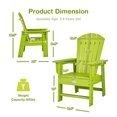 thumbnail image 2 of Gymax Ensemble de 2 Chaises Adirondack de Patio pour Enfants Fauteuil Chaise d'Extérieur Résistante aux Intempéries Vert, 2 of 5
