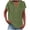 Army Green, variant on RKSTN Womens Summer Tops Fashion Cotton and Linen Buttons Going out Tops Basic Solid Color Shirts V-Neck Short Sleeve Loose Fit Pullover Tops